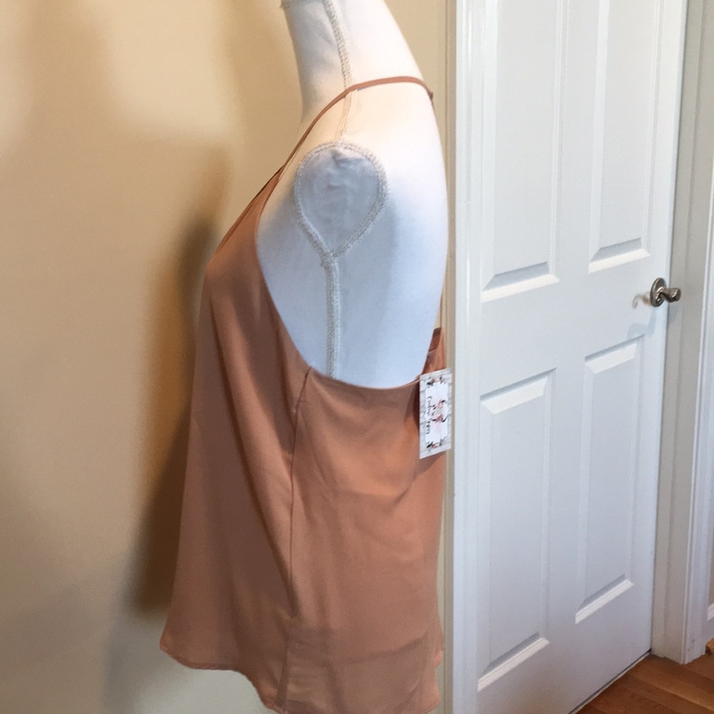 Tan Apricot T Strap Tank Top - Picture 6 of 8